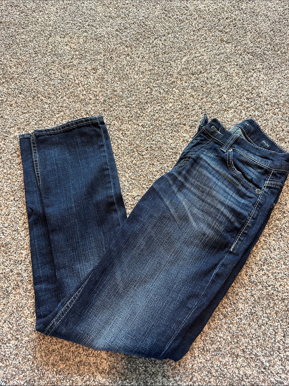 BKE Men's Dark Indigo Straight Jeans